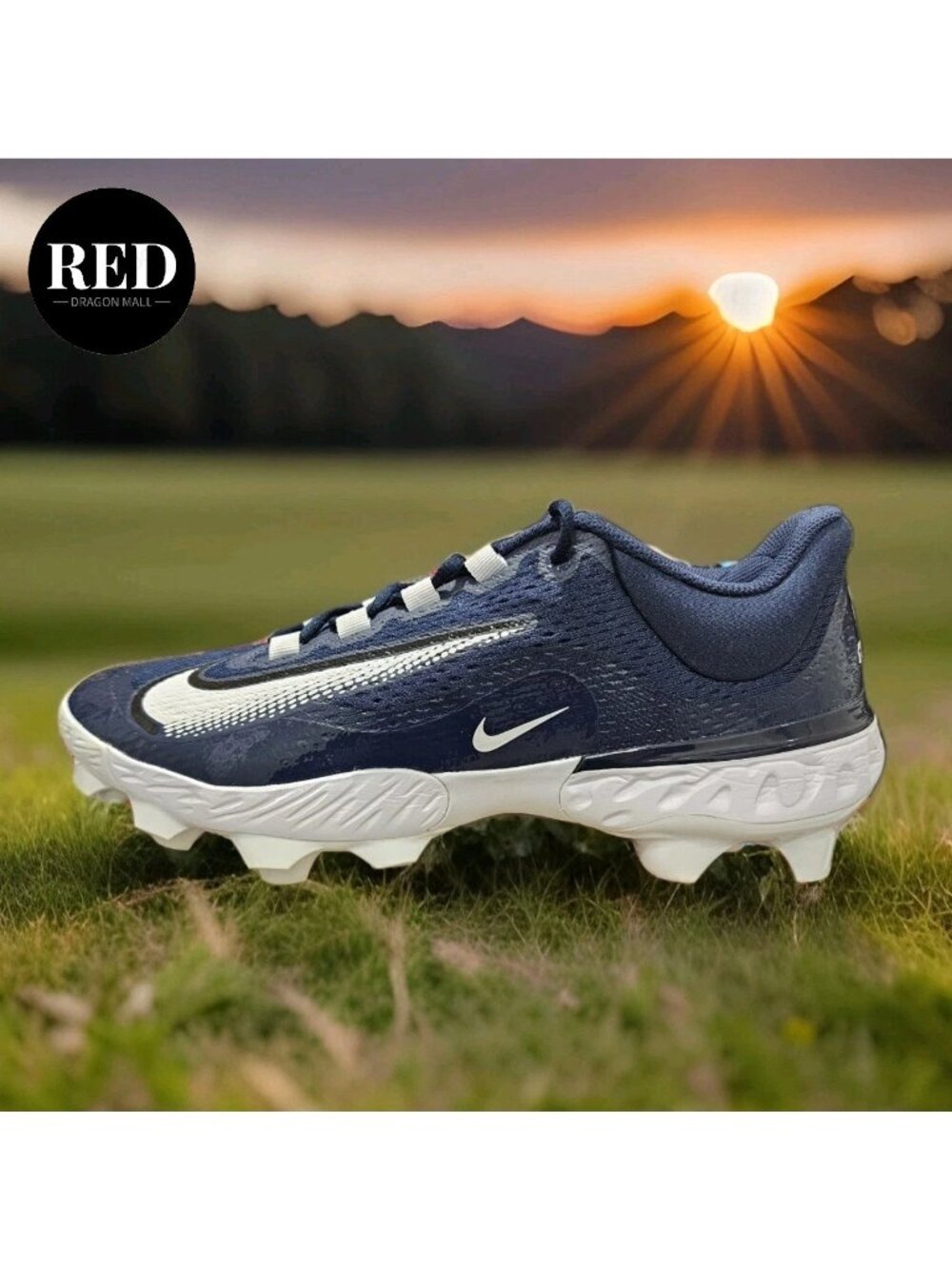 Nike Alpha Huarache Elite 4 Baseball Cleats Blue FN7221-401 - Men's Size 8.5